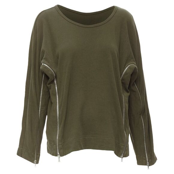 Dries Van Noten cotton zip detail sweater top